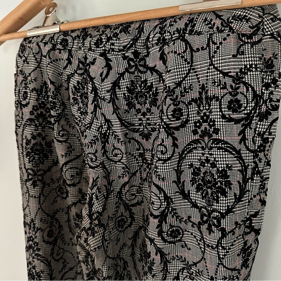 Vintage Alberto Makali Velvet Paisley Plaid Pants Size 4 - Picture 7 of 11